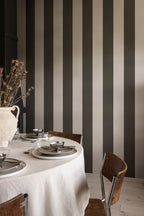 Magnus wallpaper by Sandberg – Grey – Graphite colourway, styled in a third room setting