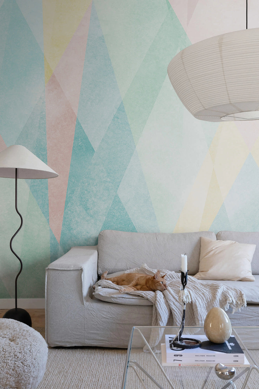 Prisma wall mural by Sandberg – abstract design, Multicolour – Multi