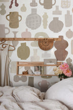Emilia Ilke wallpaper by Sandberg – abstract design, Pastel – styled in a room setting, view 5