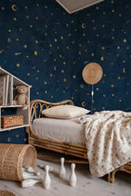 Starry Sky wallpaper by Sandberg – sky & clouds design, Blue – Petrol