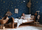 Starry Sky wallpaper by Sandberg – sky & clouds design, Blue – Petrol