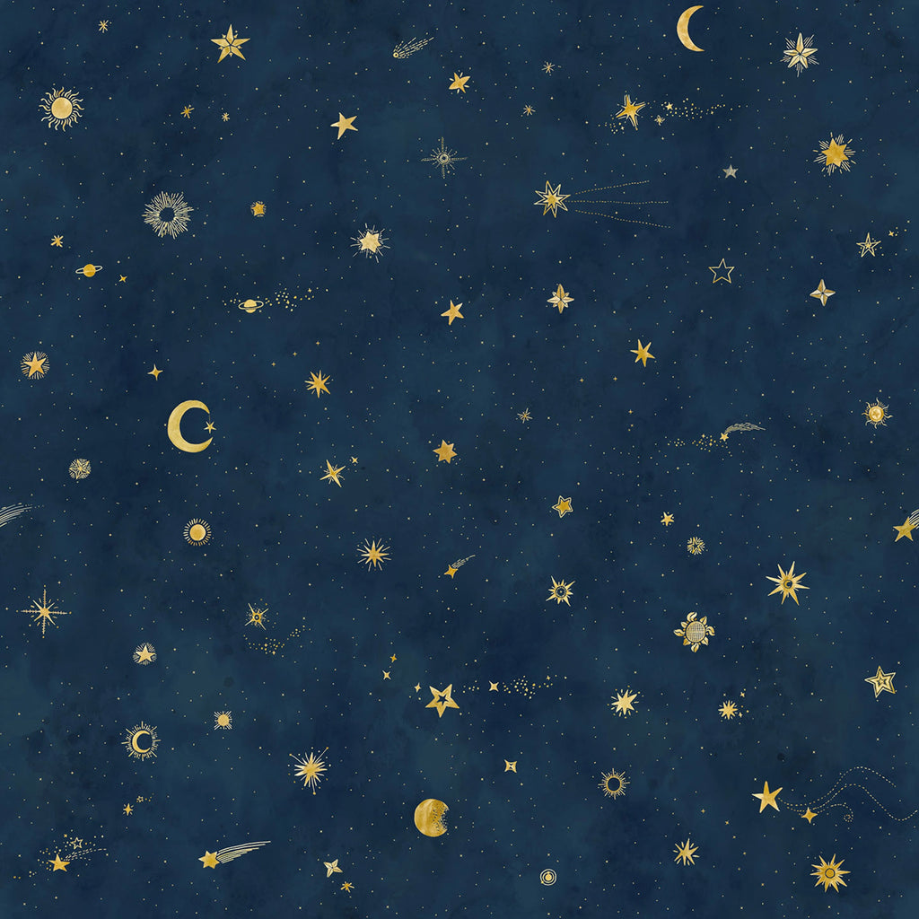 Starry Sky wallpaper by Sandberg – sky & clouds design, Blue – Petrol