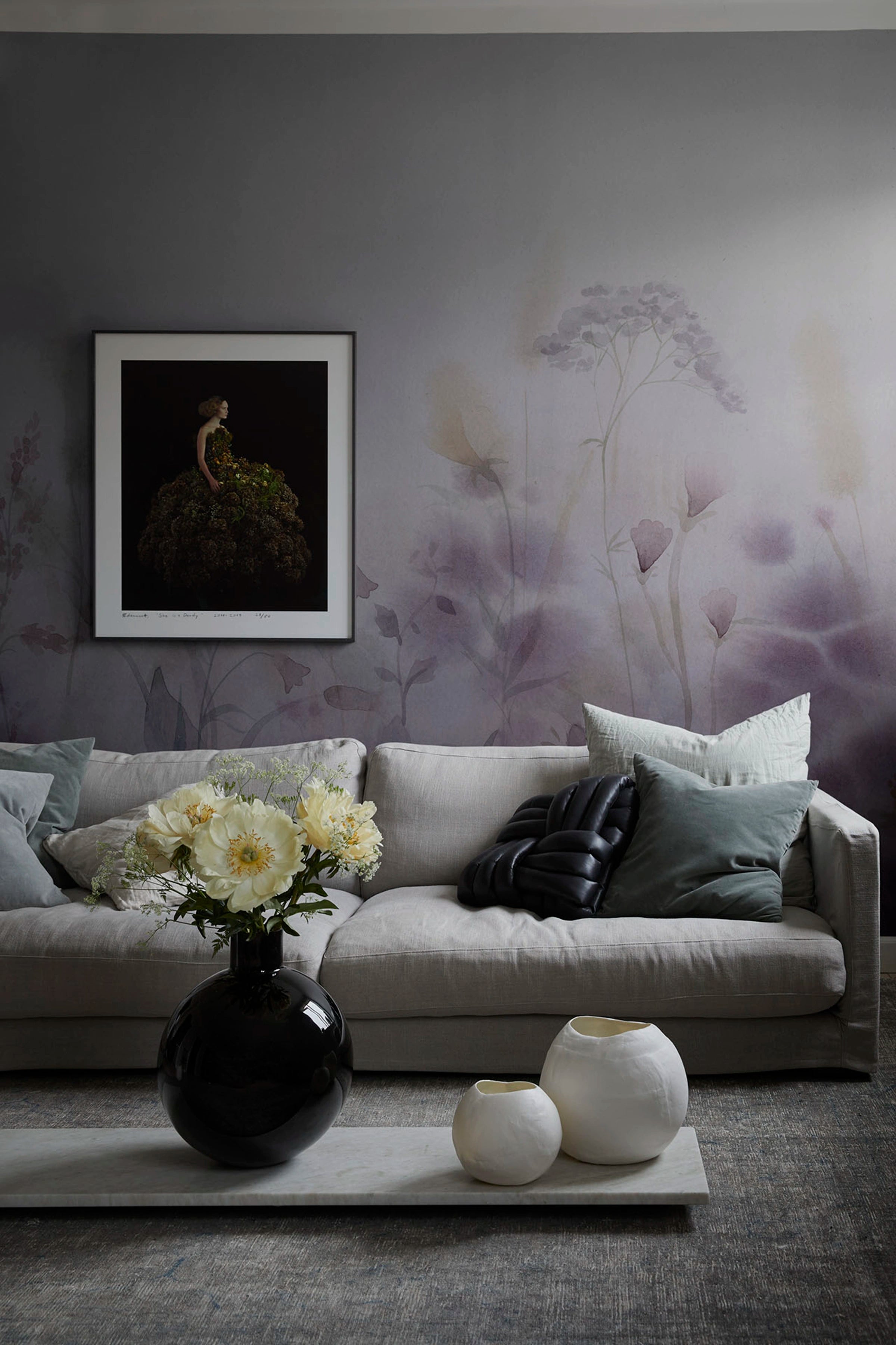 Vilda wall mural by Sandberg – floral design, Pink – Dawn