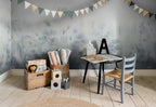 Vilda wall mural by Sandberg – floral design, Blue – Misty Blue