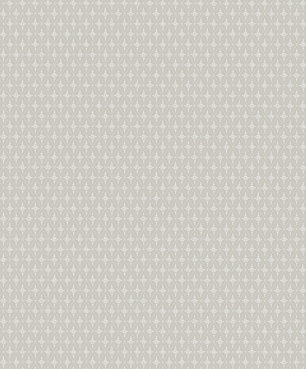 Einar wallpaper by Sandberg, flat swatch of a small diamond and dot motif in soft grey-beige