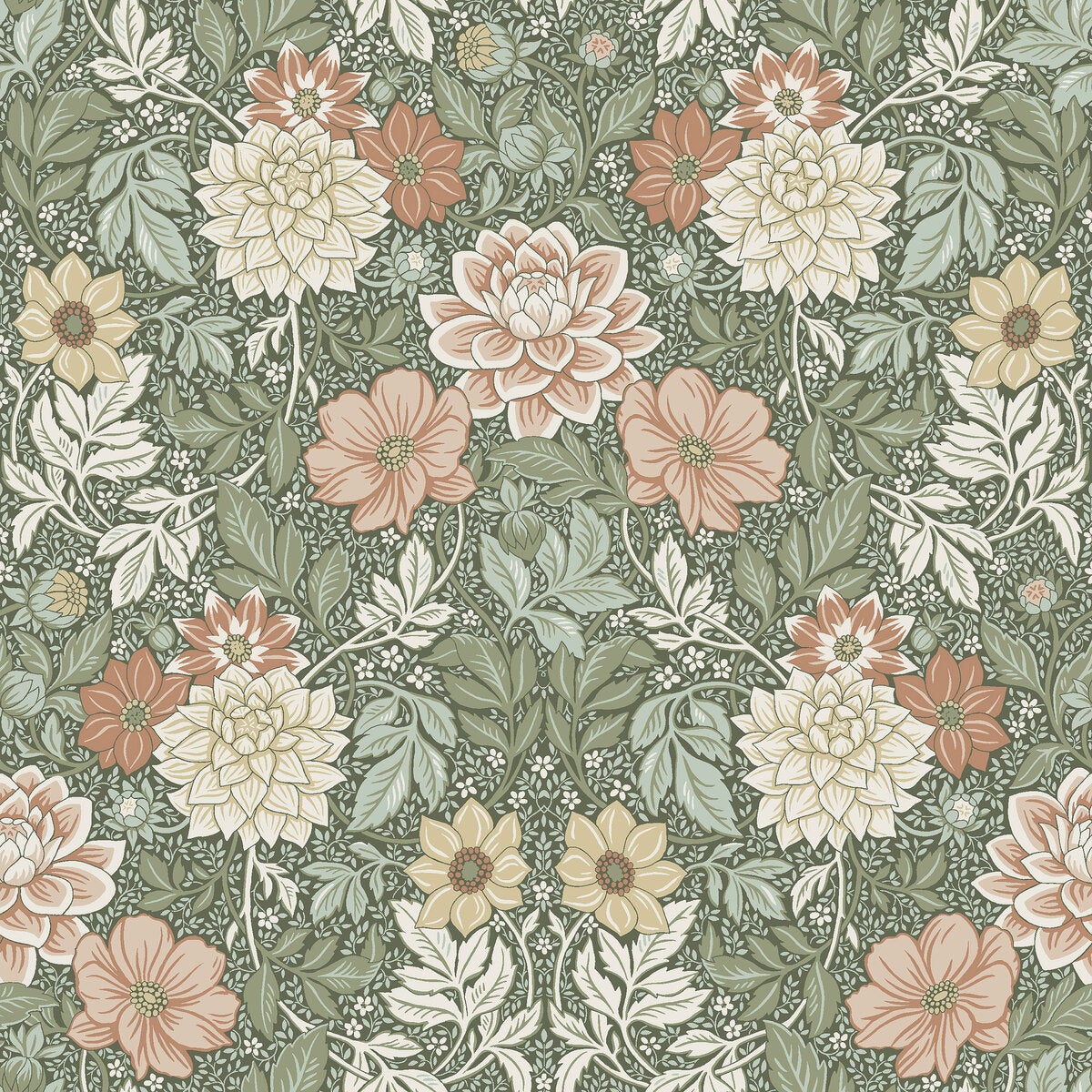 Dahlia Garden - Wallpaper Trader