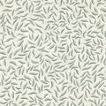 Karolina wallpaper by Sandberg, flat swatch of soft green trailing leaves on cream