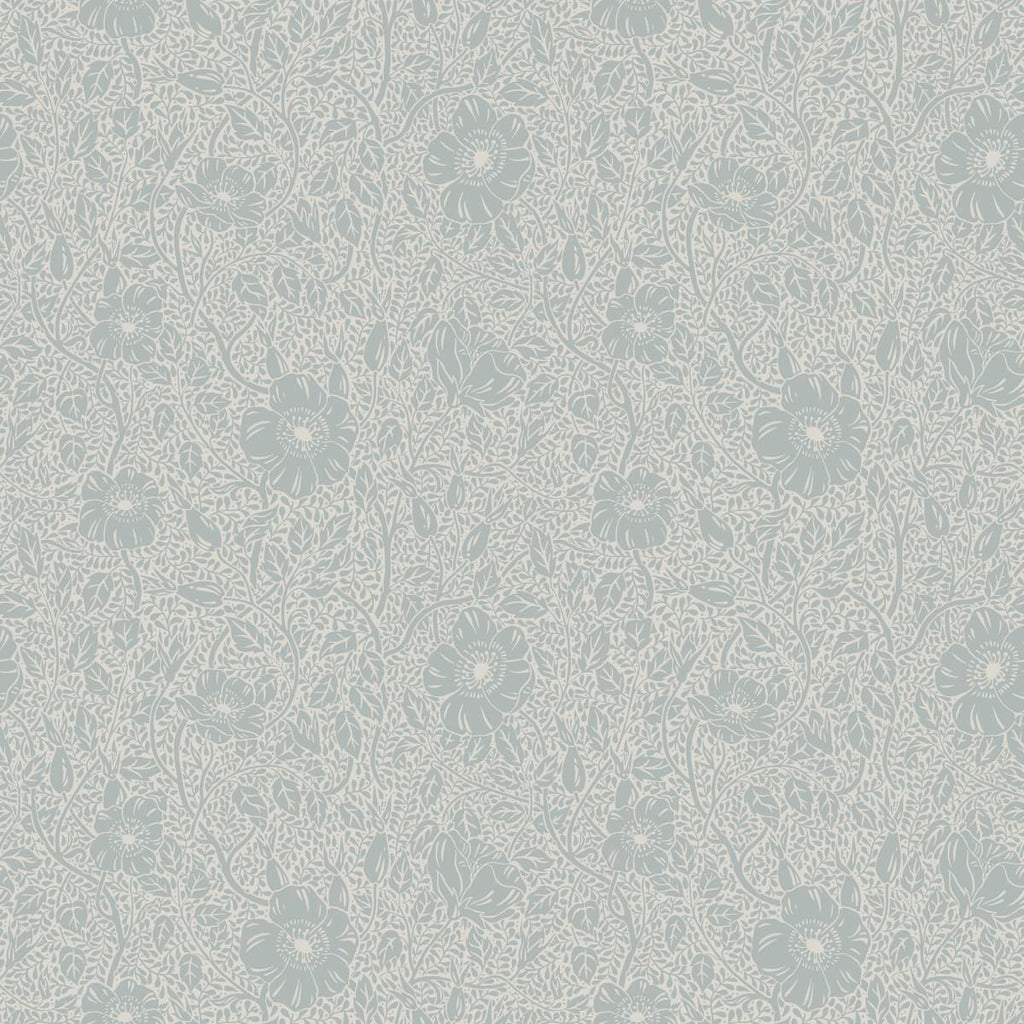 Anton Misty Blue wallpaper by Sandberg – floral design