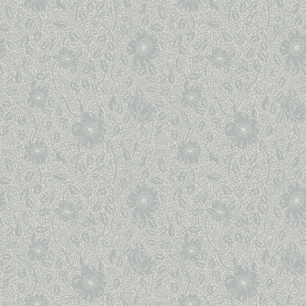 Anton Misty Blue wallpaper by Sandberg – floral design