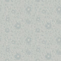 Anton wallpaper by Sandberg, fine trailing wild-rose floral in soft blue-grey on a pale grey ground, flat swatch