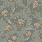 Charlotta Forest Green wallpaper by Sandberg – botanical design