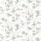 Emilie Spring Green wallpaper by Sandberg – floral design