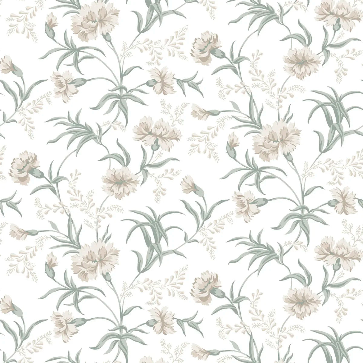 Emilie Spring Green wallpaper by Sandberg – floral design