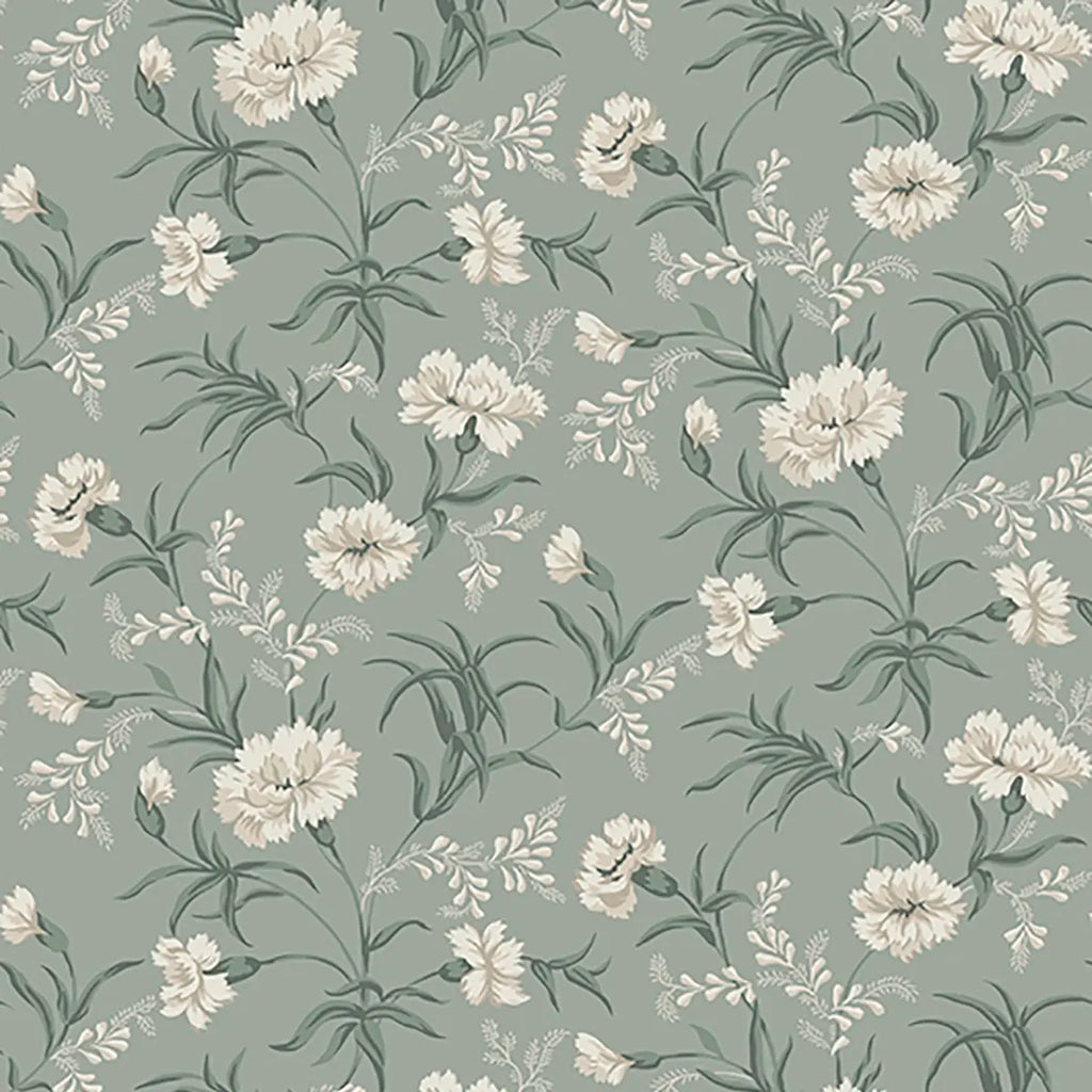 Emilie Garden Green wallpaper by Sandberg – floral design