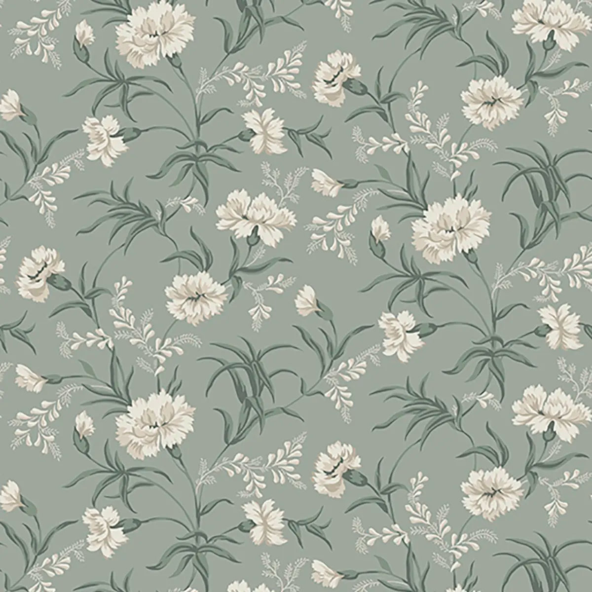 Emilie Garden Green wallpaper by Sandberg – floral design