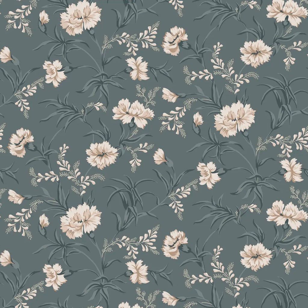 Emilie Petrol wallpaper by Sandberg – floral design