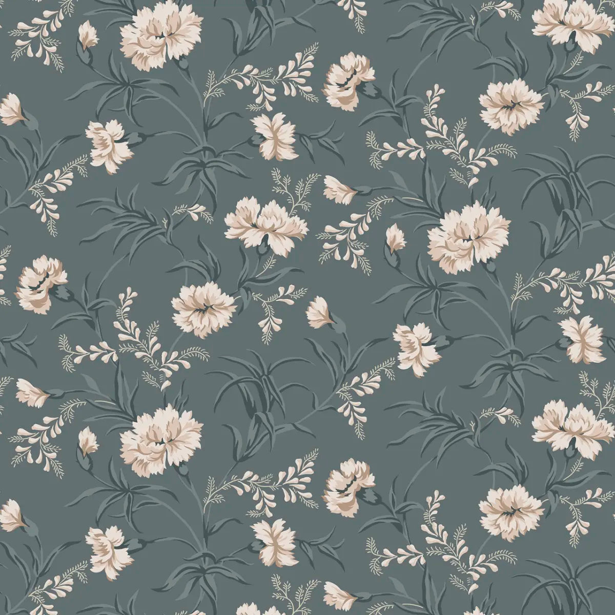 Emilie Petrol wallpaper by Sandberg – floral design