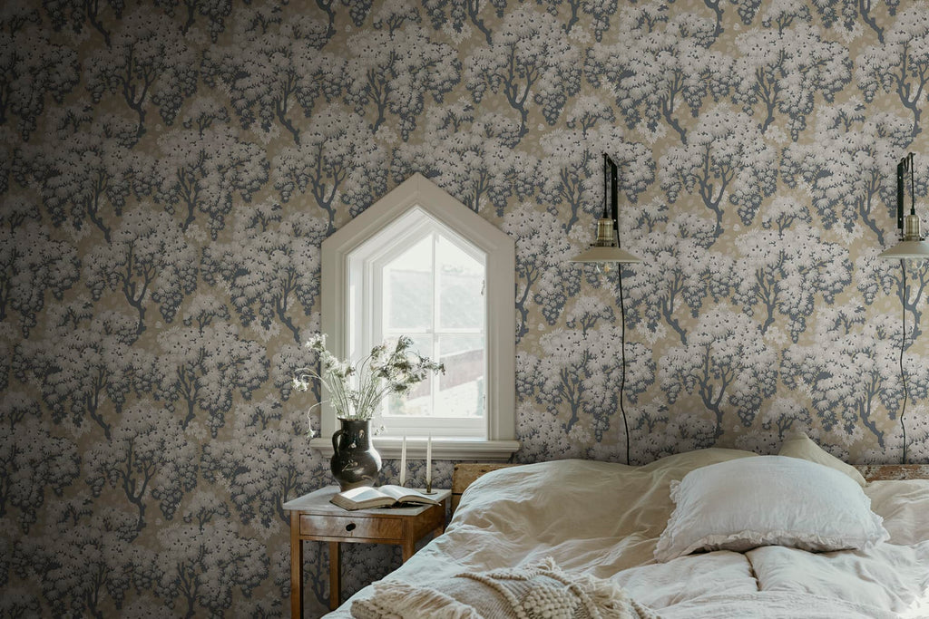 Ragnvi wallpaper by Sandberg in a room setting