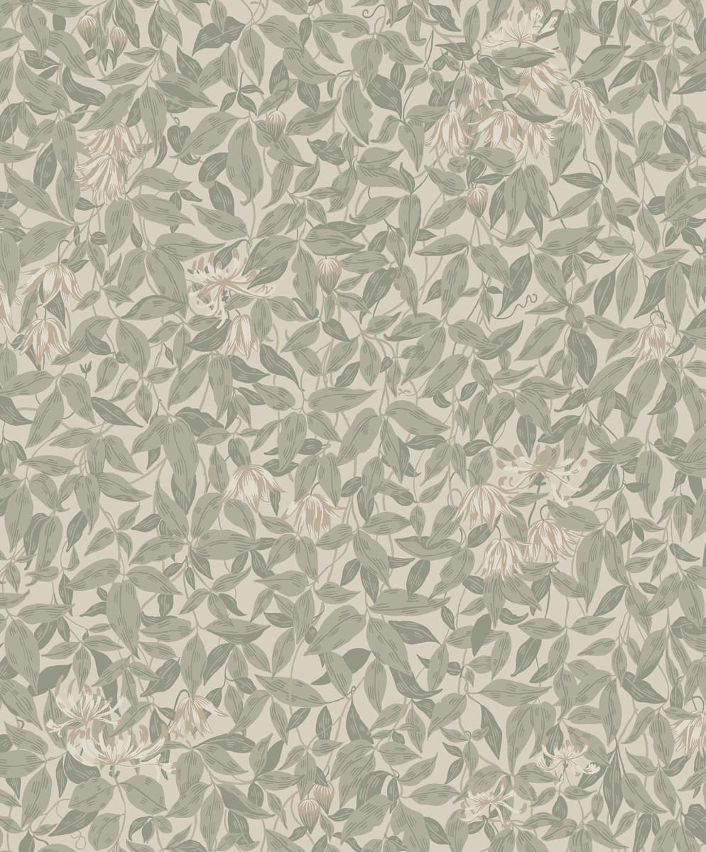 Linnea Garden Green wallpaper by Sandberg – botanical design