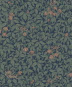 Linnea Midnight Blue wallpaper by Sandberg – botanical design