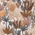 Posidonie wallpaper by Casamance in Terracotta - metallic design