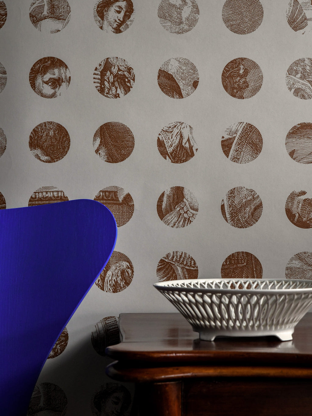 A Peep to the Past wallpaper by Langelid/von Bromssen - geometric design in Brown