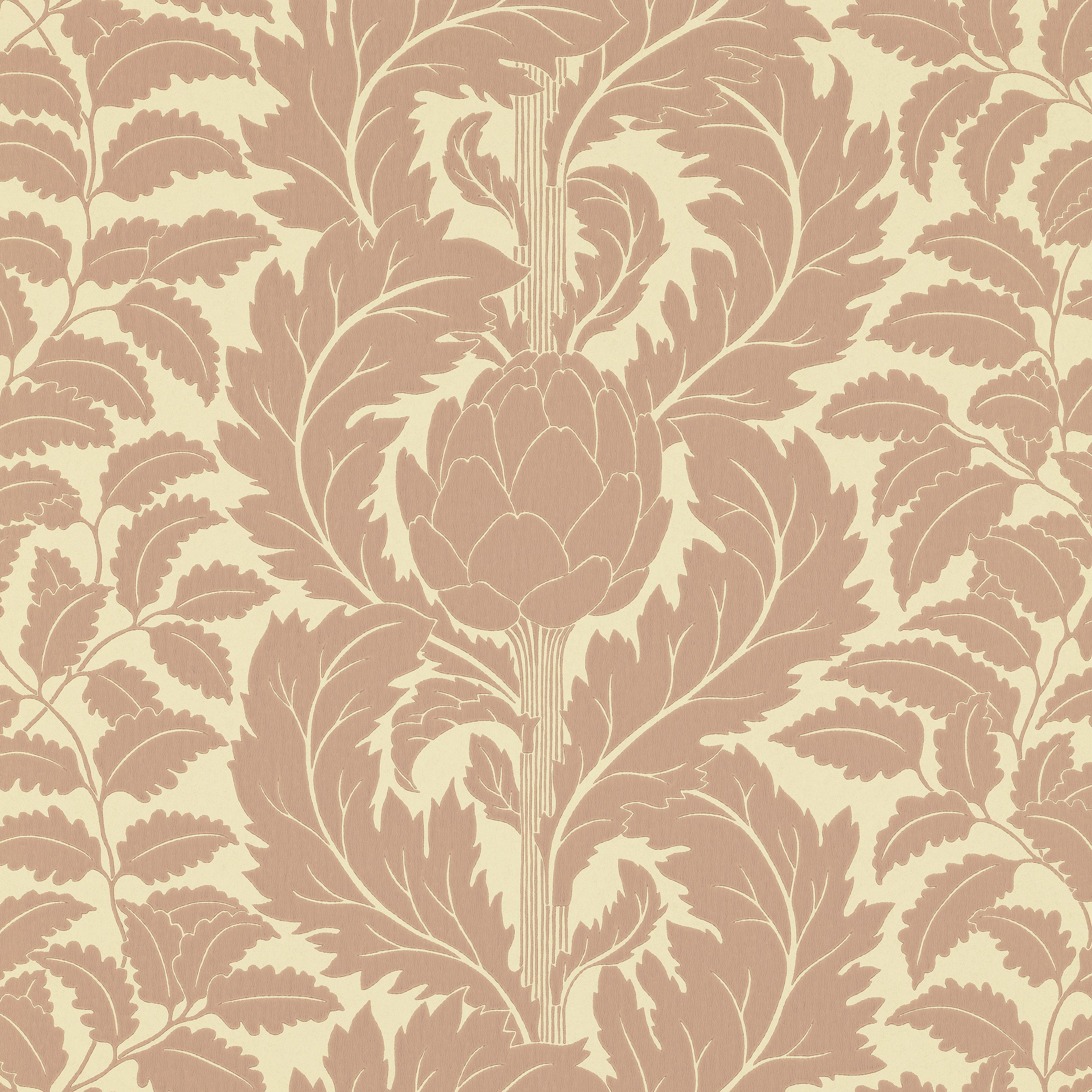 Artichoke wallpaper by Langelid/von Bromssen - botanical design in Pink