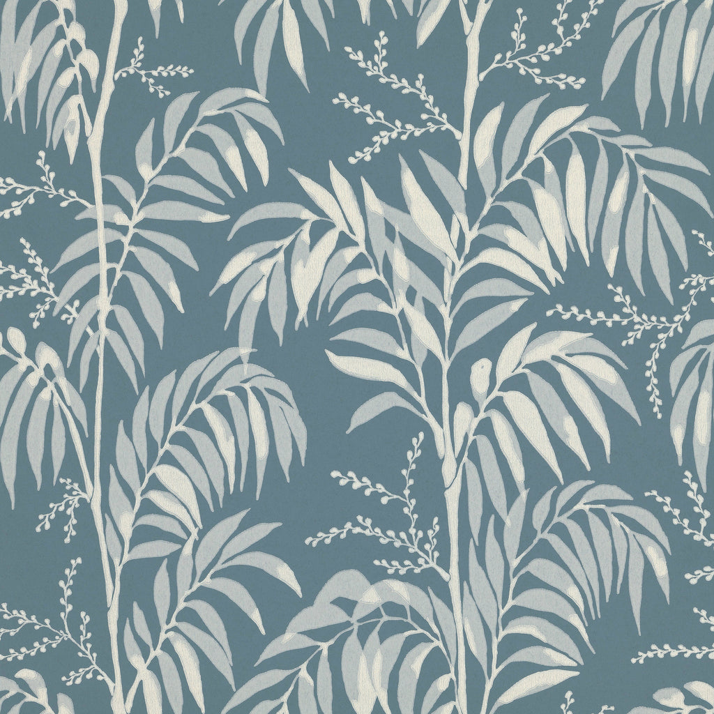 Casablanca Afternoon wallpaper by Langelid/von Bromssen - botanical design in Blue – Smokey