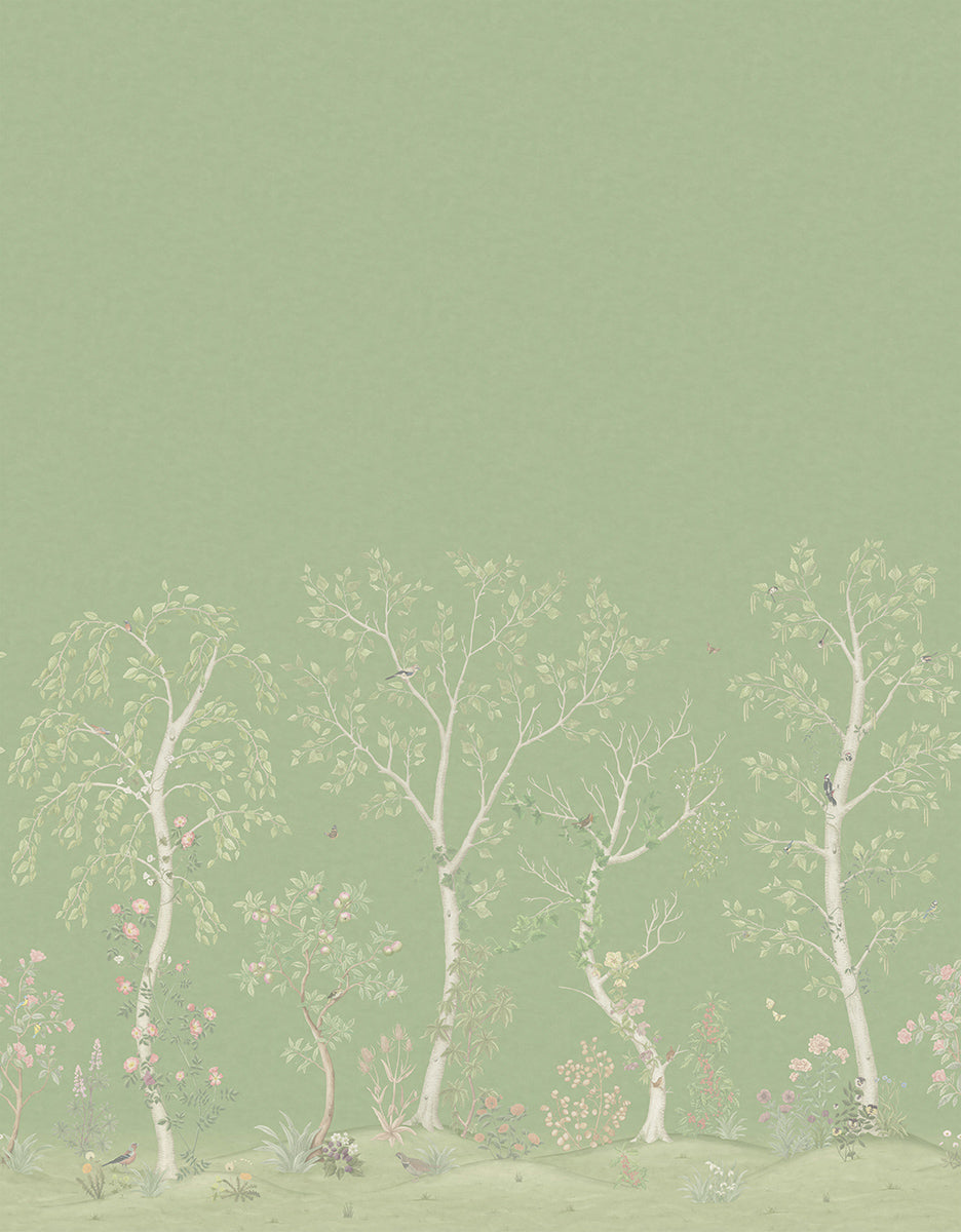 Seasonal Woods Silk - Wallpaper Trader