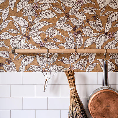 Caffeine wallpaper by Langelid/von Bromssen - botanical design in Yellow