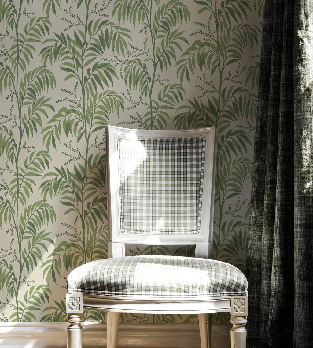 Casablanca Afternoon wallpaper by Langelid/von Bromssen - botanical design in Green – Palm