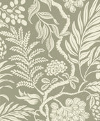 Cornucopia wallpaper by Langelid/von Bromssen - floral design in Green – Khaki