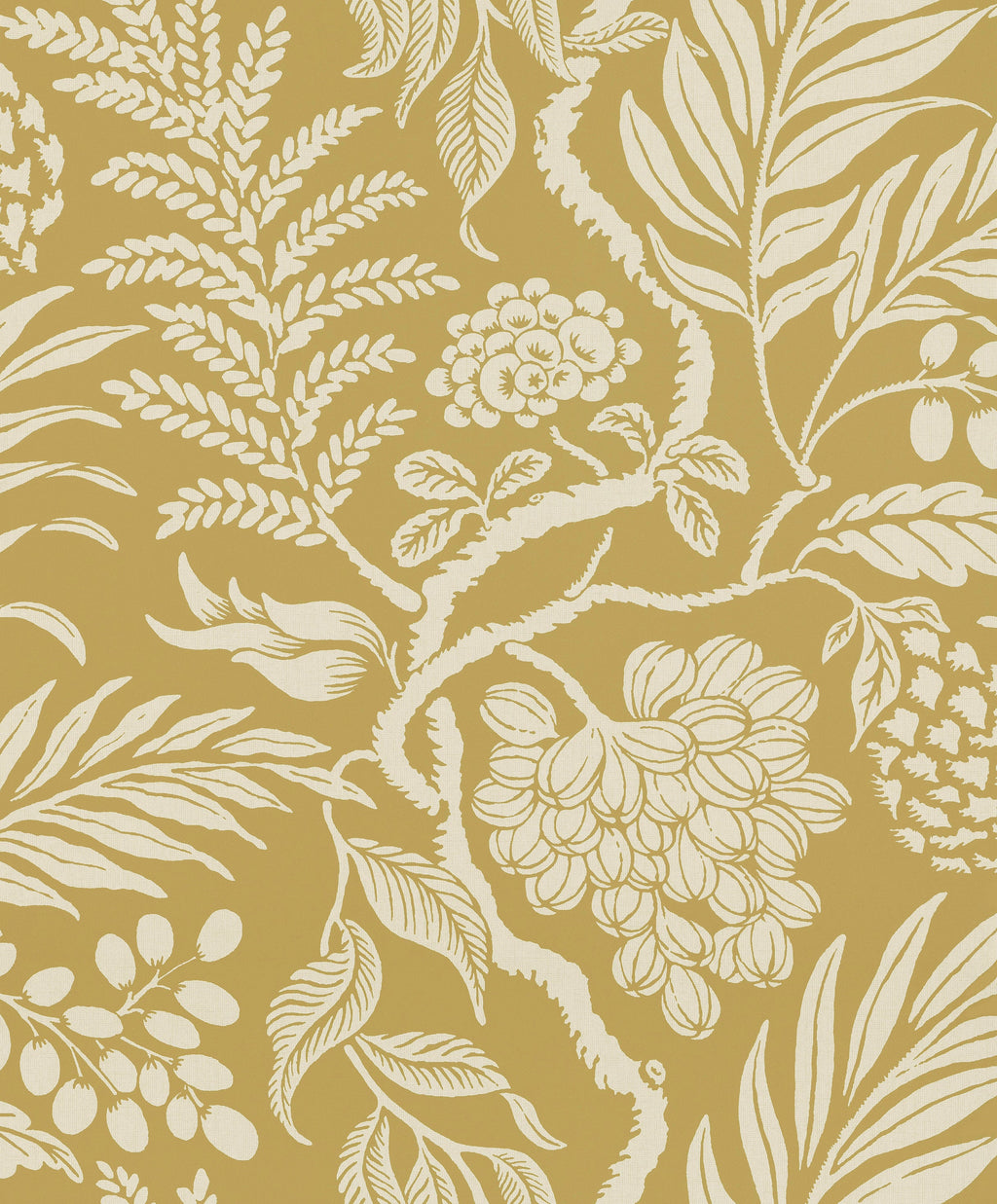 Cornucopia wallpaper by Langelid/von Bromssen - floral design in Yellow
