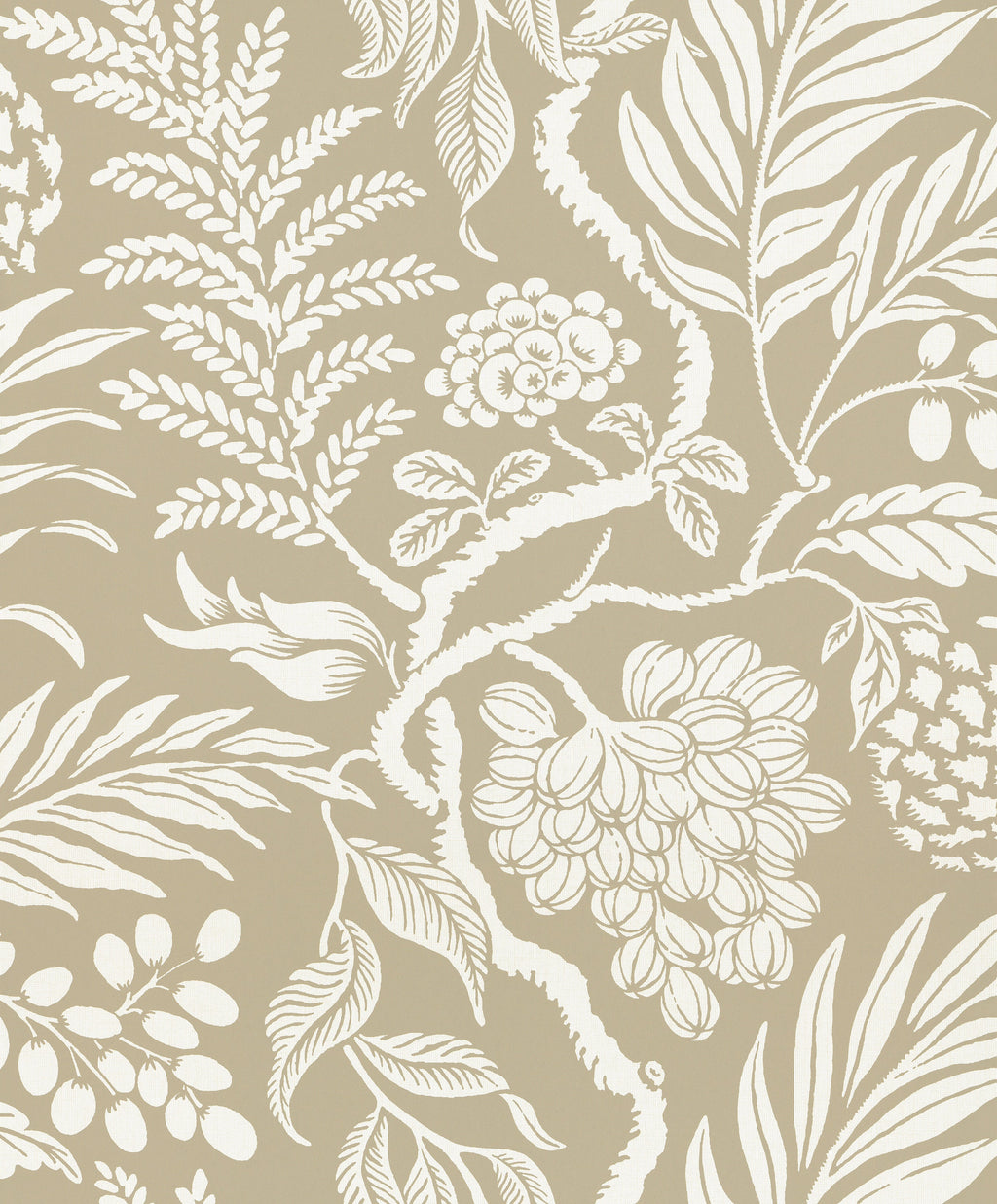 Cornucopia wallpaper by Langelid/von Bromssen - floral design in Beige