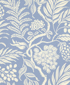 Cornucopia wallpaper by Langelid/von Bromssen - floral design in Blue
