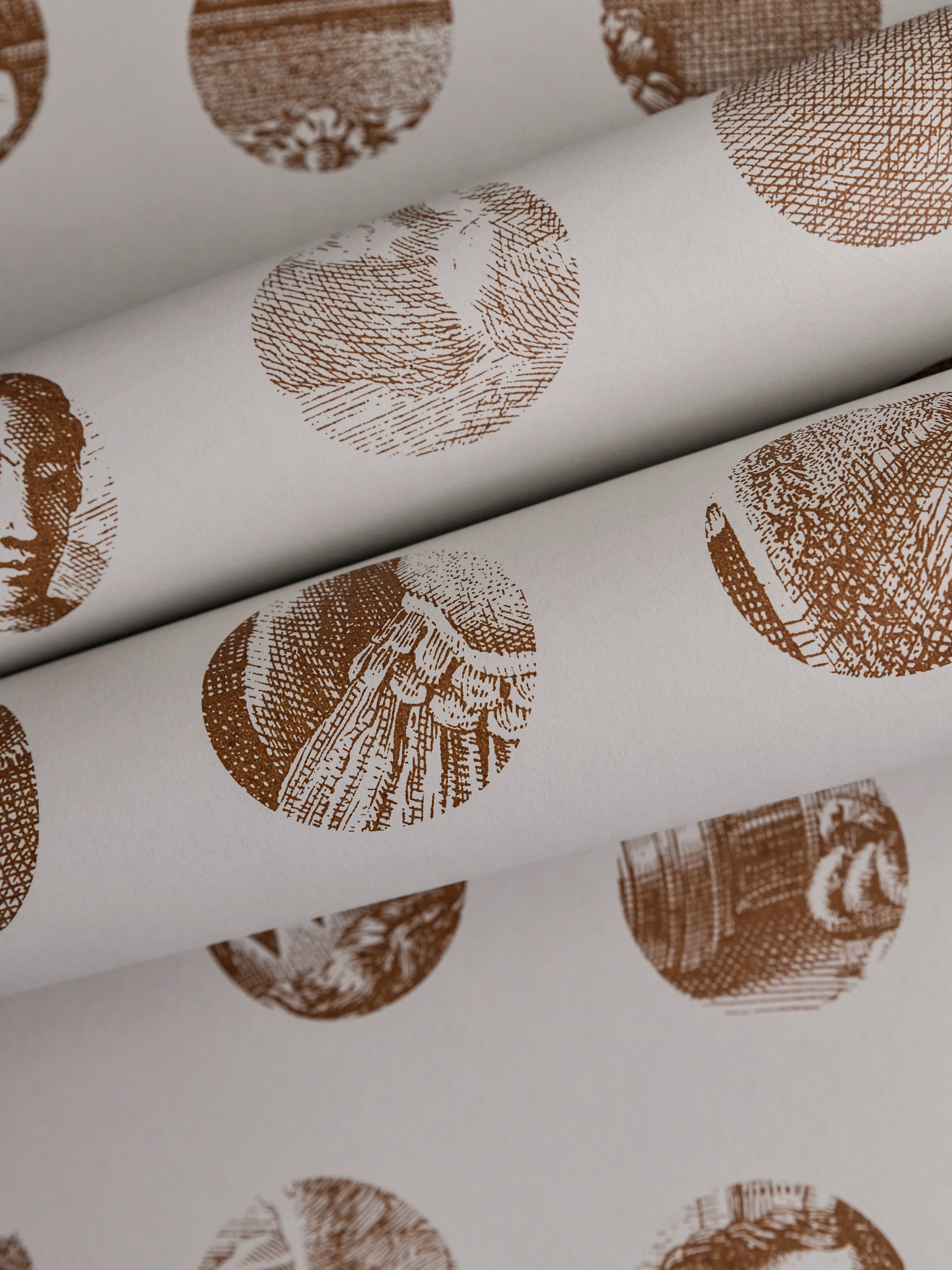 A Peep to the Past wallpaper by Langelid/von Bromssen - geometric design in Brown