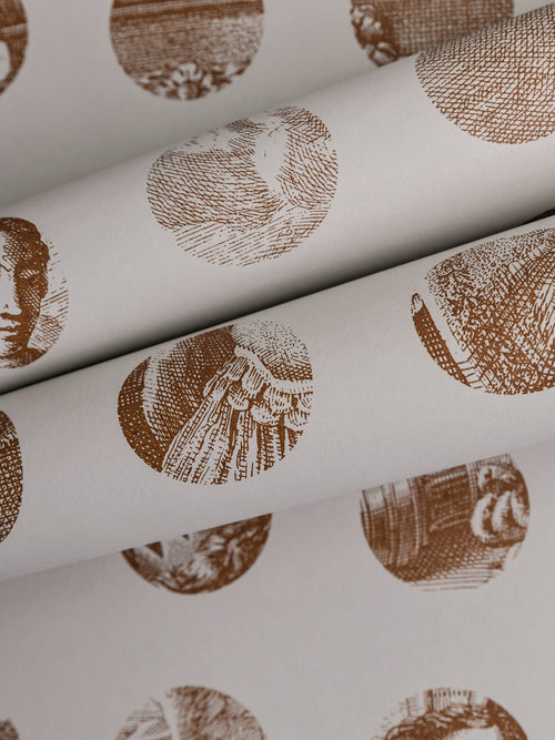 A Peep to the Past wallpaper by Langelid/von Bromssen - geometric design in Brown