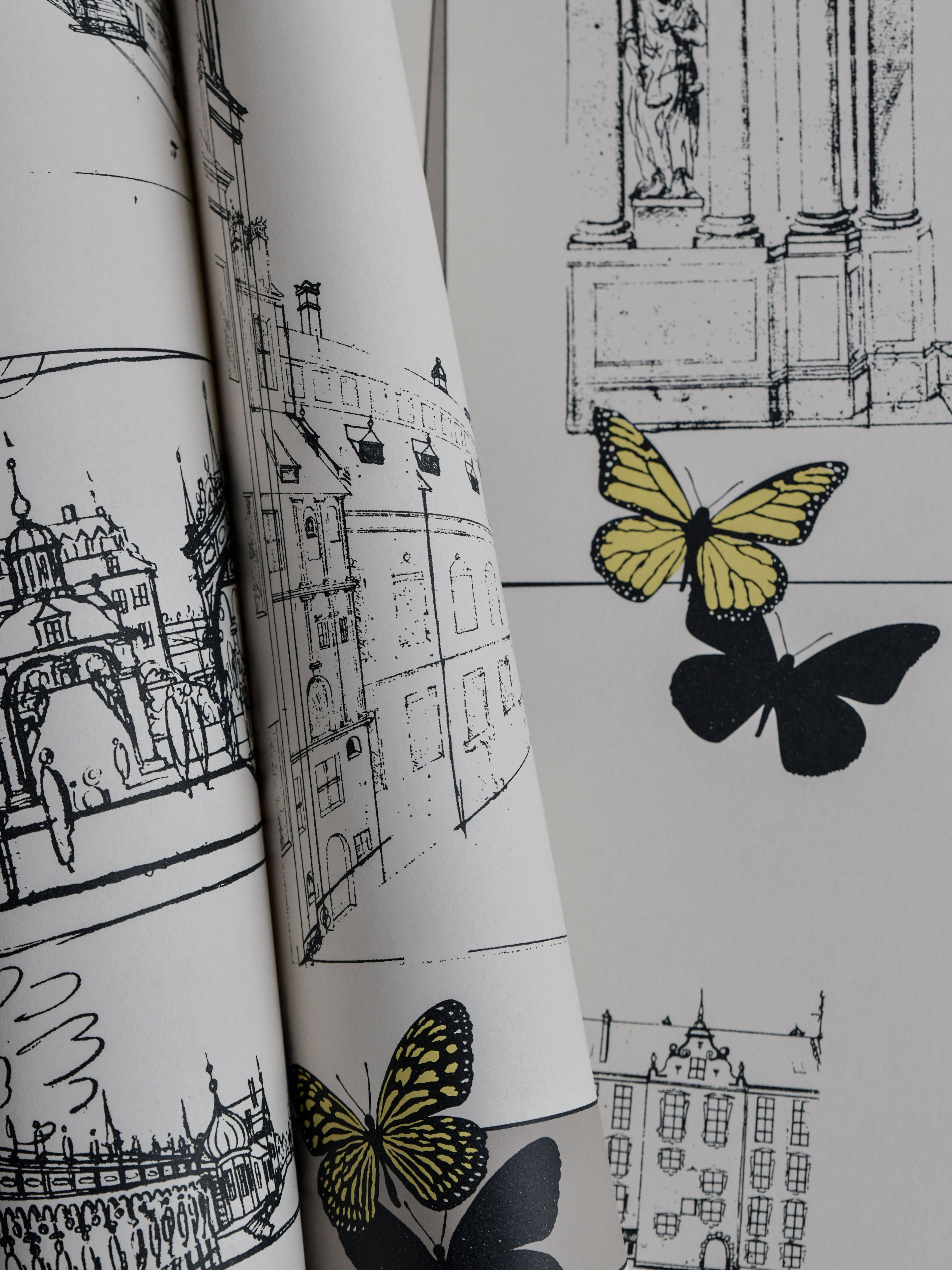 The Butterfly Effect wallpaper by Langelid/von Bromssen - animals design in Yellow