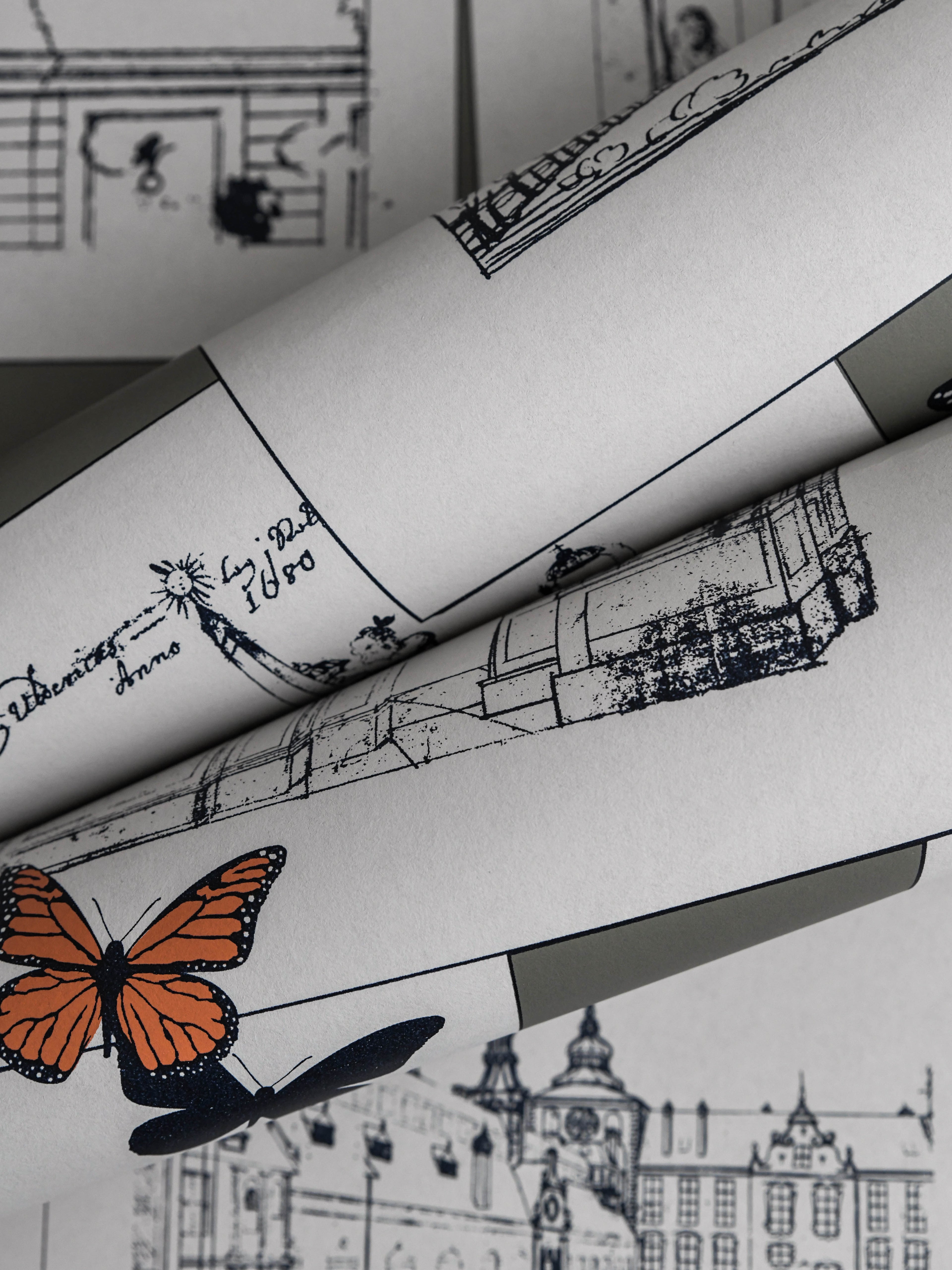 The Butterfly Effect wallpaper by Langelid/von Bromssen - animals design in Orange