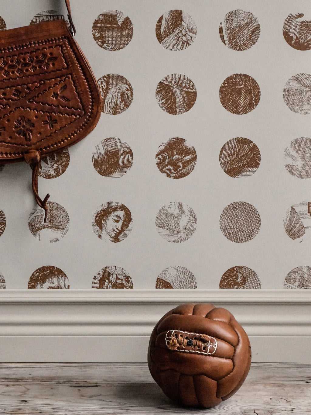 A Peep to the Past wallpaper by Langelid/von Bromssen - geometric design in Brown