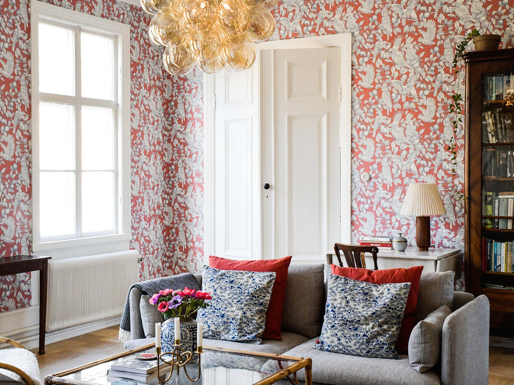Talk about Cockatoos wallpaper by Langelid/von Bromssen - animals design in Red