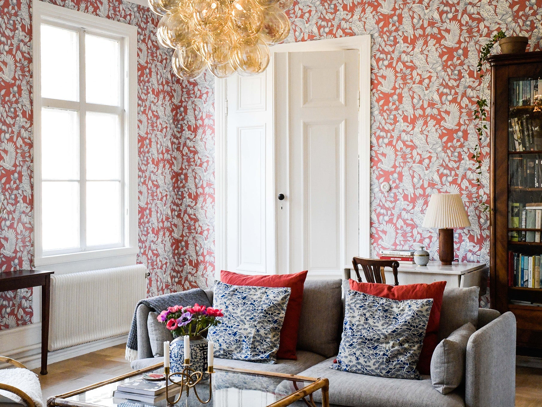 Talk about Cockatoos wallpaper by Langelid/von Bromssen - animals design in Red