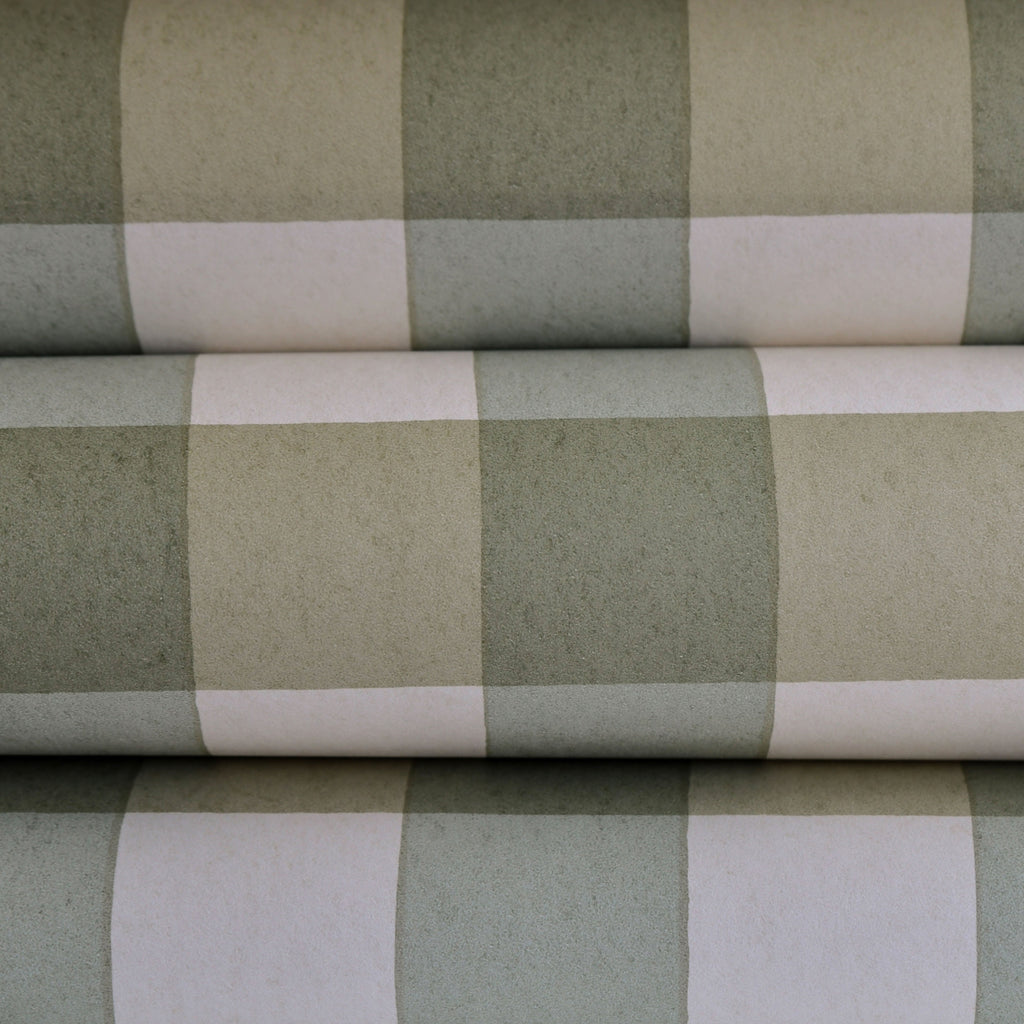Picnic wallpaper by Langelid/von Bromssen - geometric design in Green