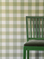 Picnic wallpaper by Langelid/von Bromssen - geometric design in Green