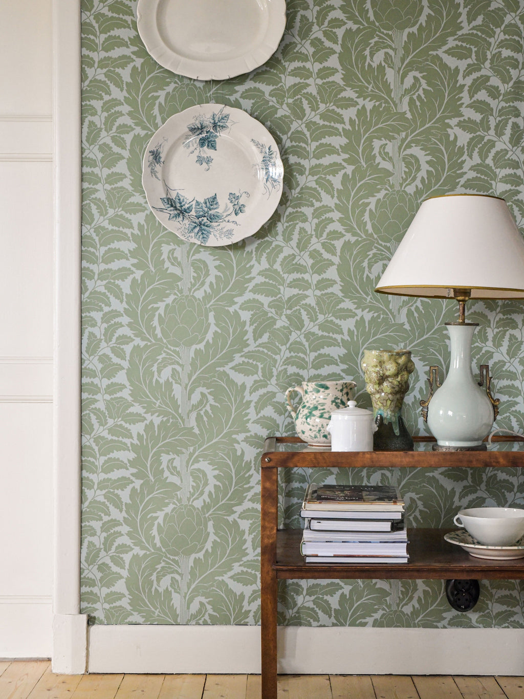 Artichoke wallpaper by Langelid/von Bromssen - botanical design in Green