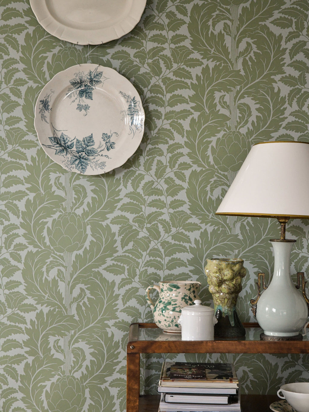 Artichoke wallpaper by Langelid/von Bromssen - botanical design in Green
