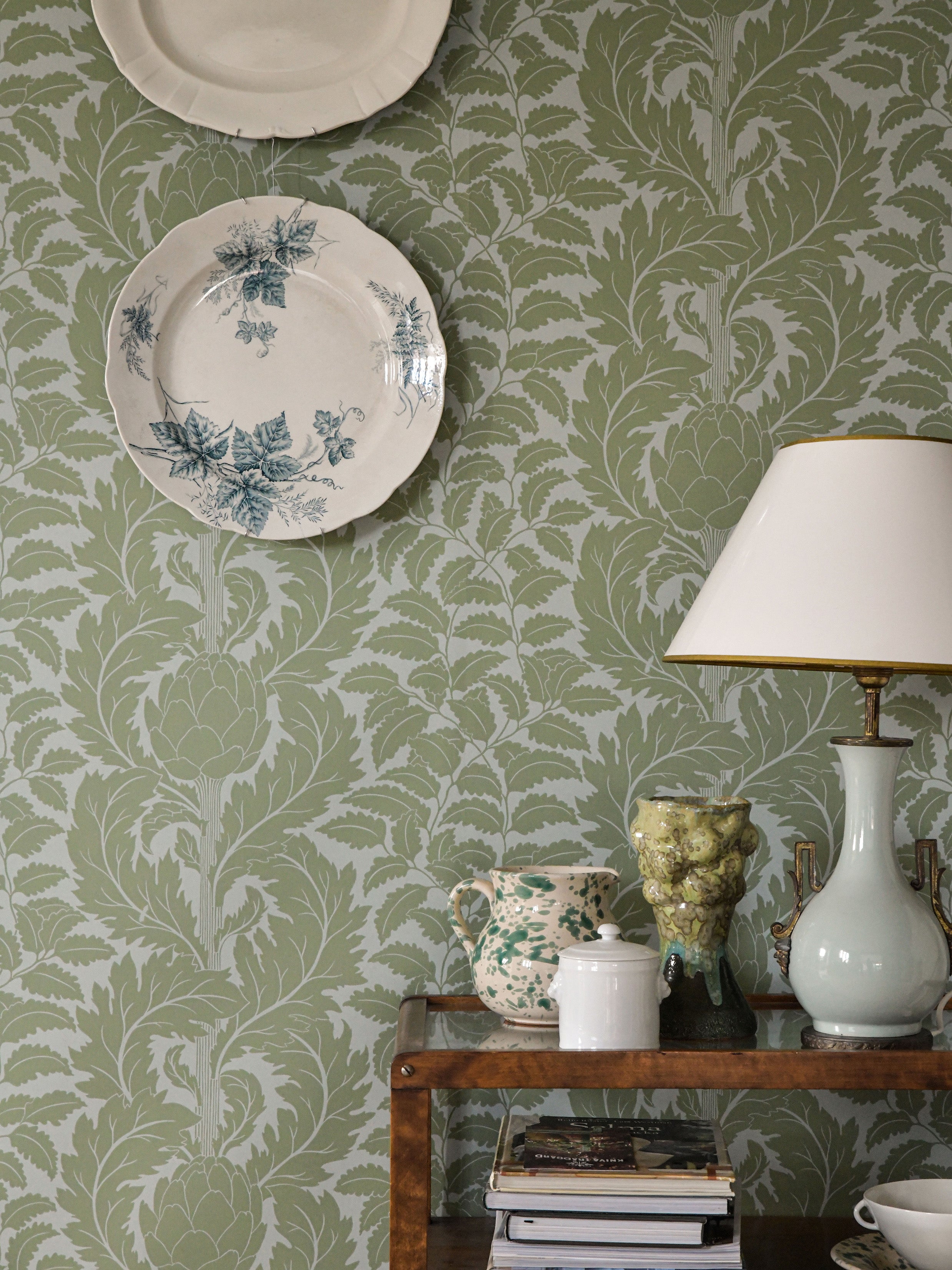 Artichoke wallpaper by Langelid/von Bromssen - botanical design in Green