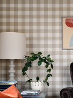 Picnic wallpaper by Langelid/von Bromssen - geometric design in Beige
