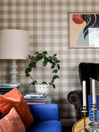 Picnic wallpaper by Langelid/von Bromssen - geometric design in Beige