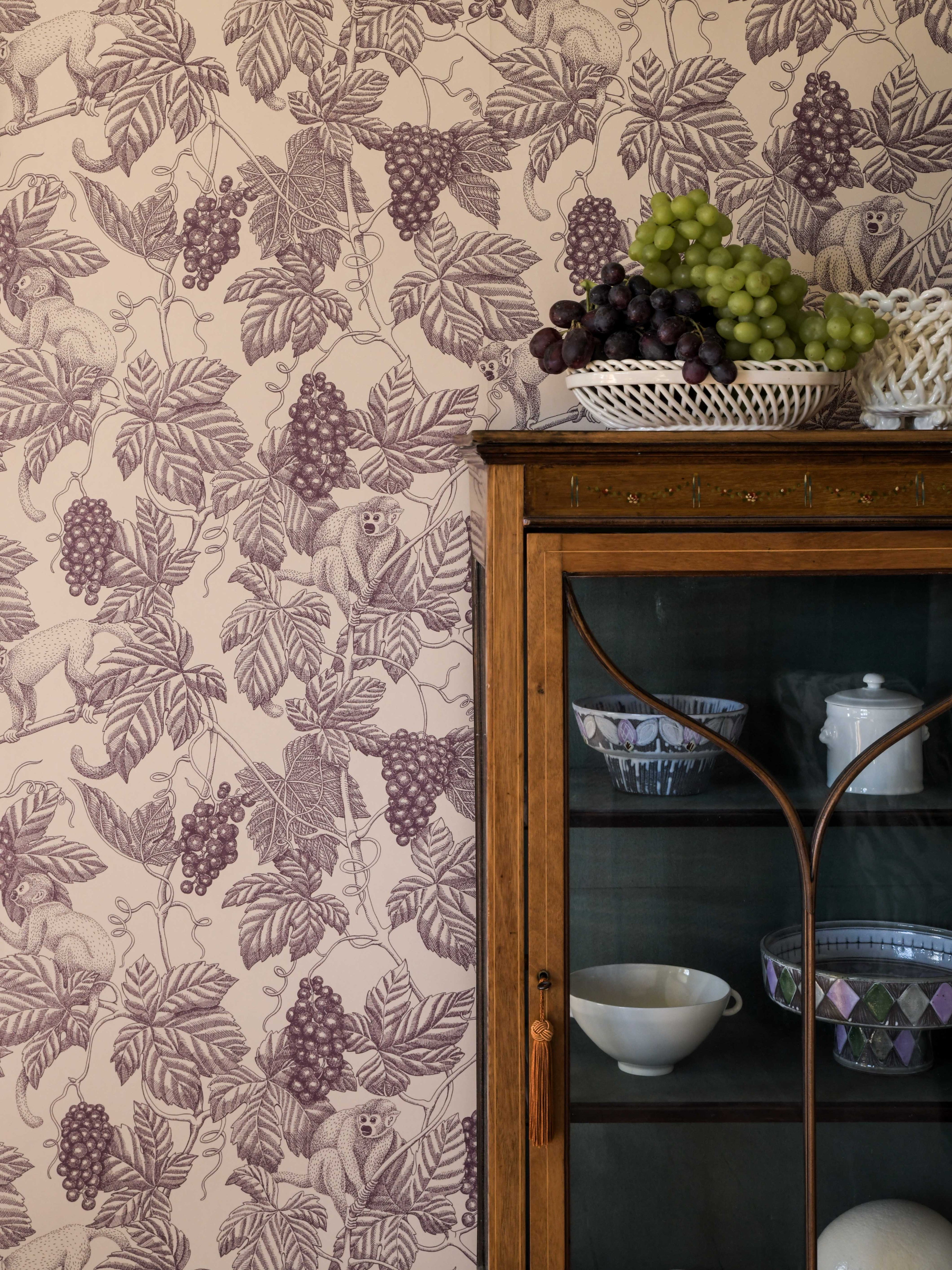 Grape Thief wallpaper by Langelid/von Bromssen - animals design in Purple